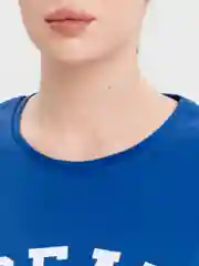 Синий футболка женская, оверсайз
