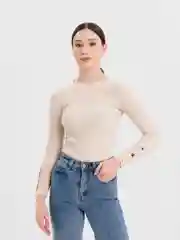 Молочный джемпер женский