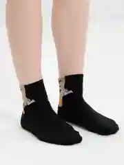 Черный носки женские, с котиком