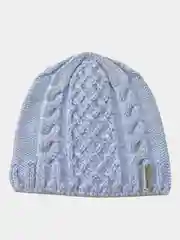 Голубой шапка женская вязаная, демисезонная