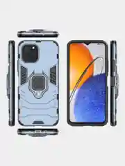 Красный чехол противоударный на Huawei Nova Y61 (Хуавей Нова У61), с кольцом
