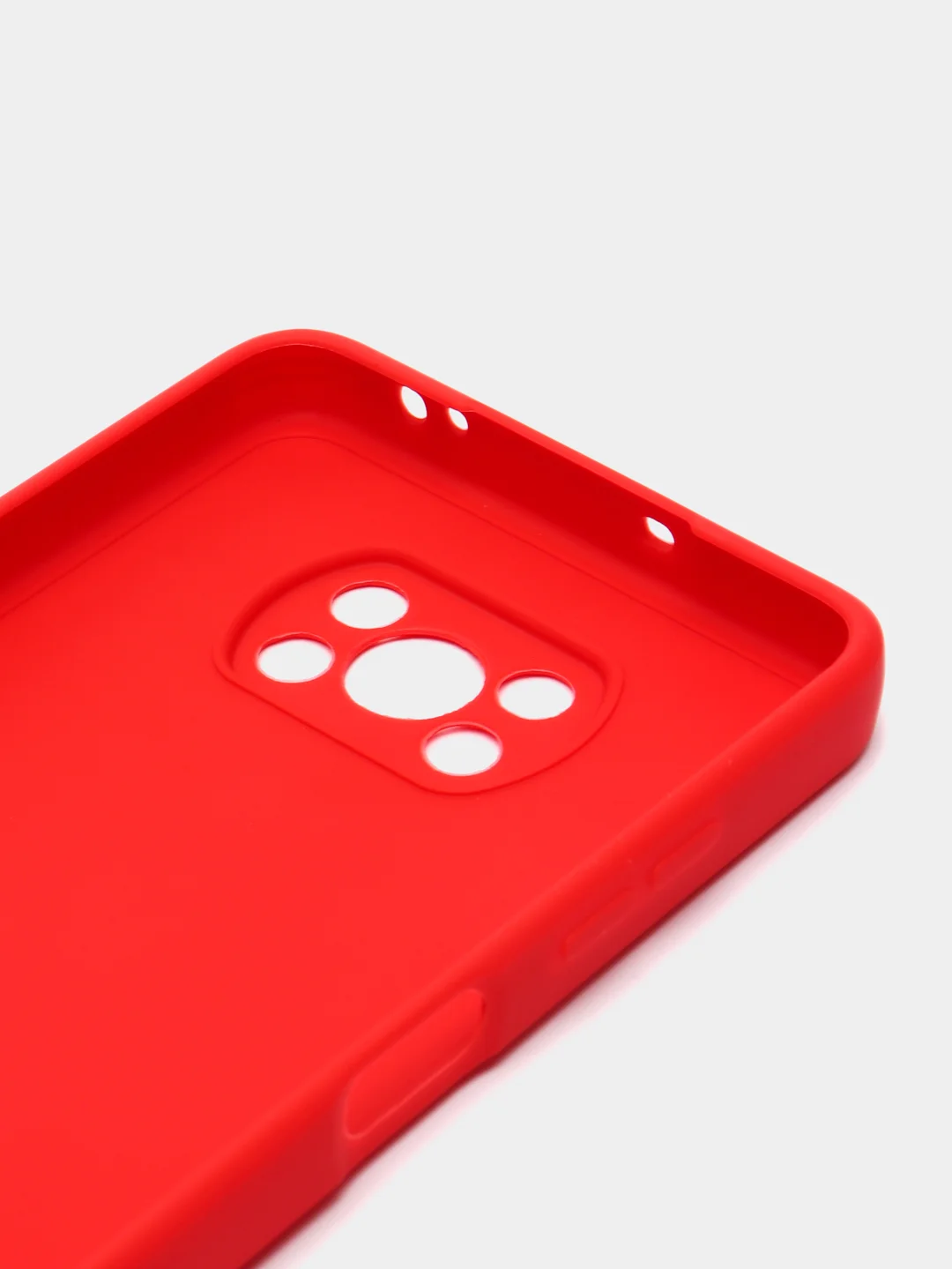 Красный силиконовый чехол для Xiaomi Poco X3 NFC / X3 Pro, с защитой камеры