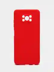 Красный силиконовый чехол для Xiaomi Poco X3 NFC / X3 Pro, с защитой камеры