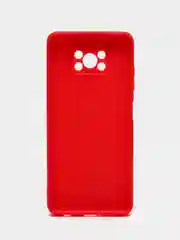 Красный силиконовый чехол для Xiaomi Poco X3 NFC / X3 Pro, с защитой камеры