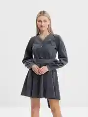 Серебряный платье повседневное "Агния"