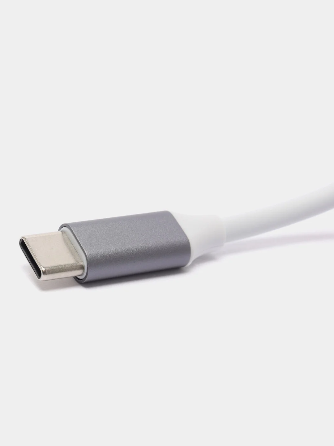 Серый хаб Type-C на USB, USB на 4 порта USB, 4 х USB, для Macbook (Макбука)