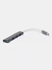 Серый хаб Type-C на USB, USB на 4 порта USB, 4 х USB, для Macbook (Макбука)