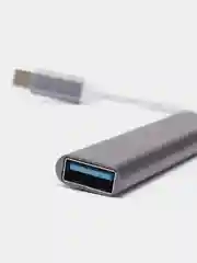 Серый хаб Type-C на USB, USB на 4 порта USB, 4 х USB, для Macbook (Макбука)