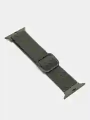 Приглушённый хаки нейлоновый ремешок для Apple Watch плетёный с пряжкой