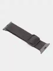 Тёмно-серый нейлоновый ремешок для Apple Watch плетёный с пряжкой