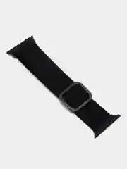 Черный нейлоновый ремешок для Apple Watch плетёный с пряжкой