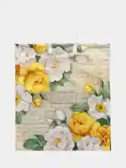 Желтый пакет подарочный с пластиковой ручкой/Прочный пакет на каждый день