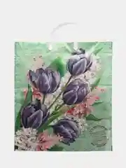 Бирюзовый пакет подарочный с пластиковой ручкой/Прочный пакет на каждый день