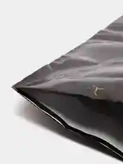 Угольный пакет подарочный с пластиковой ручкой/Прочный пакет на каждый день