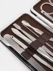 Набор для маникюра и педикюра, 10 предметов в футляре