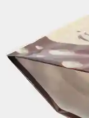 Бежевый меланж пакет подарочный с пластиковой ручкой/Прочный пакет на каждый день