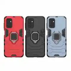 Красный чехол противоударный с кольцом на Samsung Galaxy A04s (Самсунг Галакси А04с)