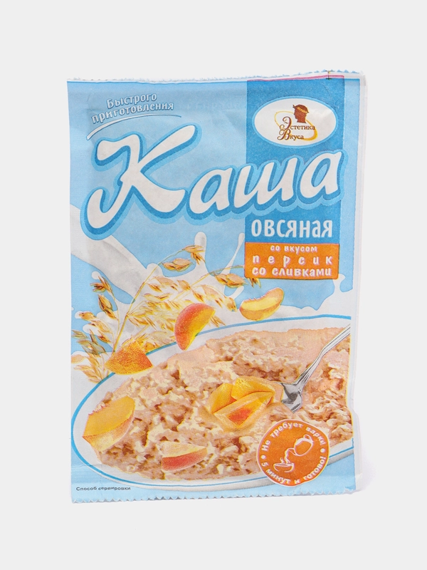 Каша овсяная, со вкусом персика со сливками, 35 г