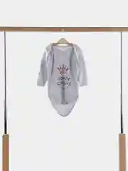 Серый меланж боди для малышей, с длинным рукавом