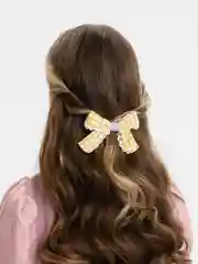 Желтый заколка "Бантик"