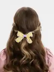 Желтый заколка "Бантик"