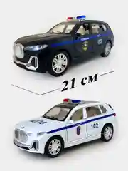 Машина "Полиция" БМВ х7, металлическая, инерционная, 21 см