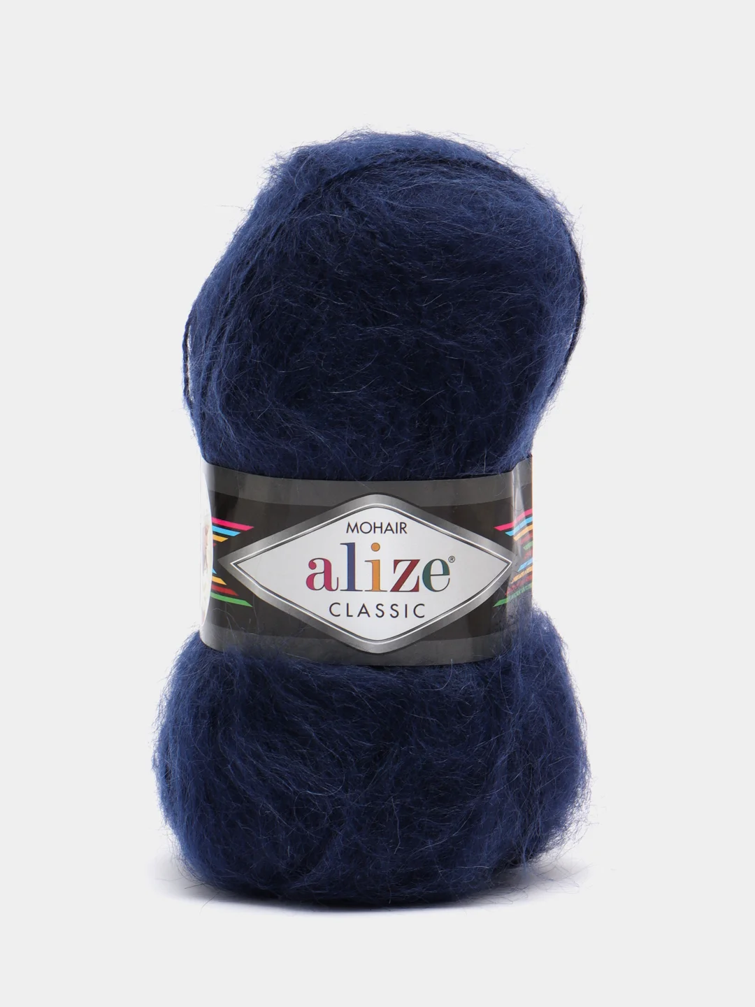 Темно-синий пряжа Alize Mohair Classic new, Ализе Мохер Классик