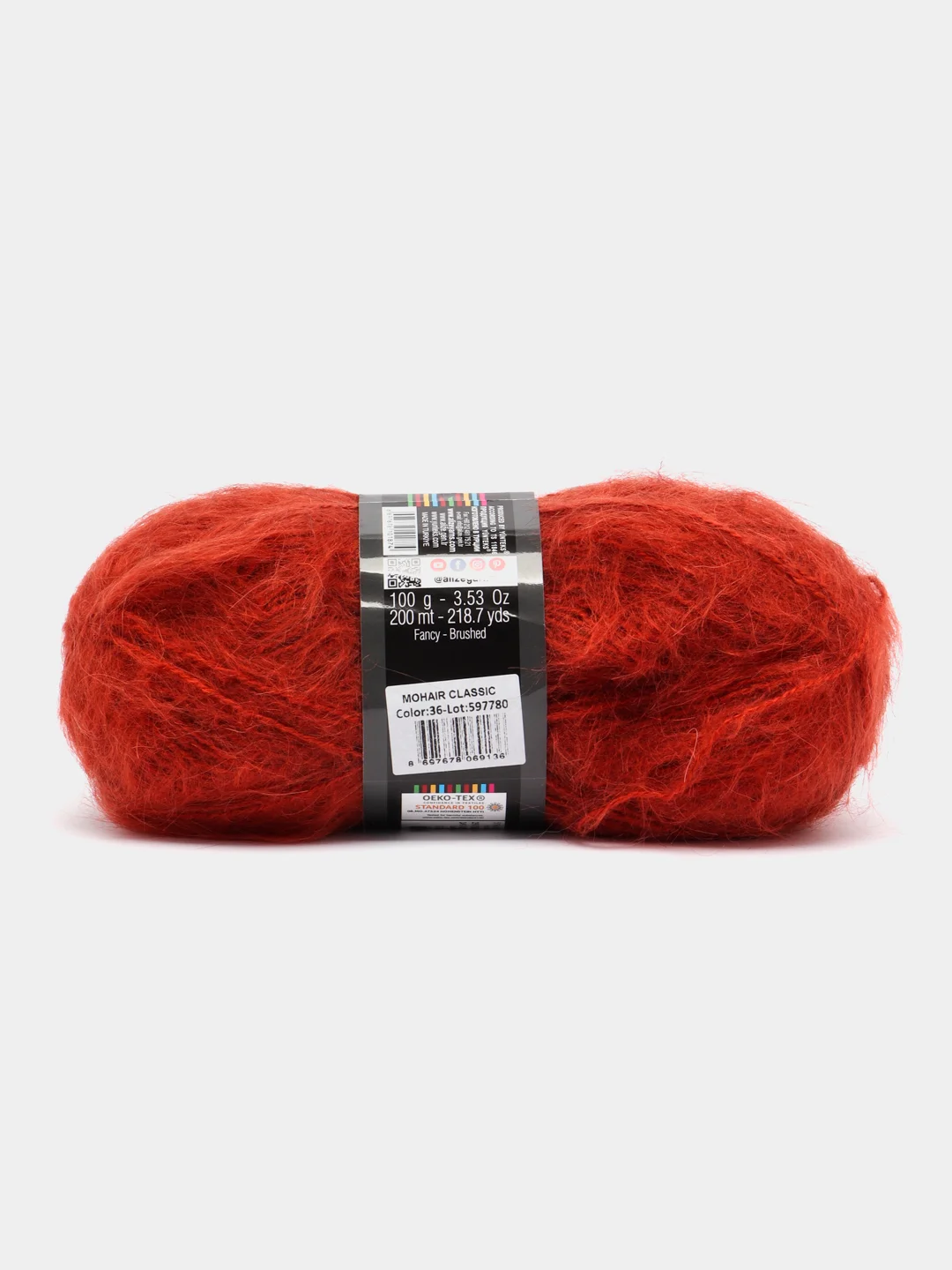 Терракотовый пряжа Alize Mohair Classic new, Ализе Мохер Классик