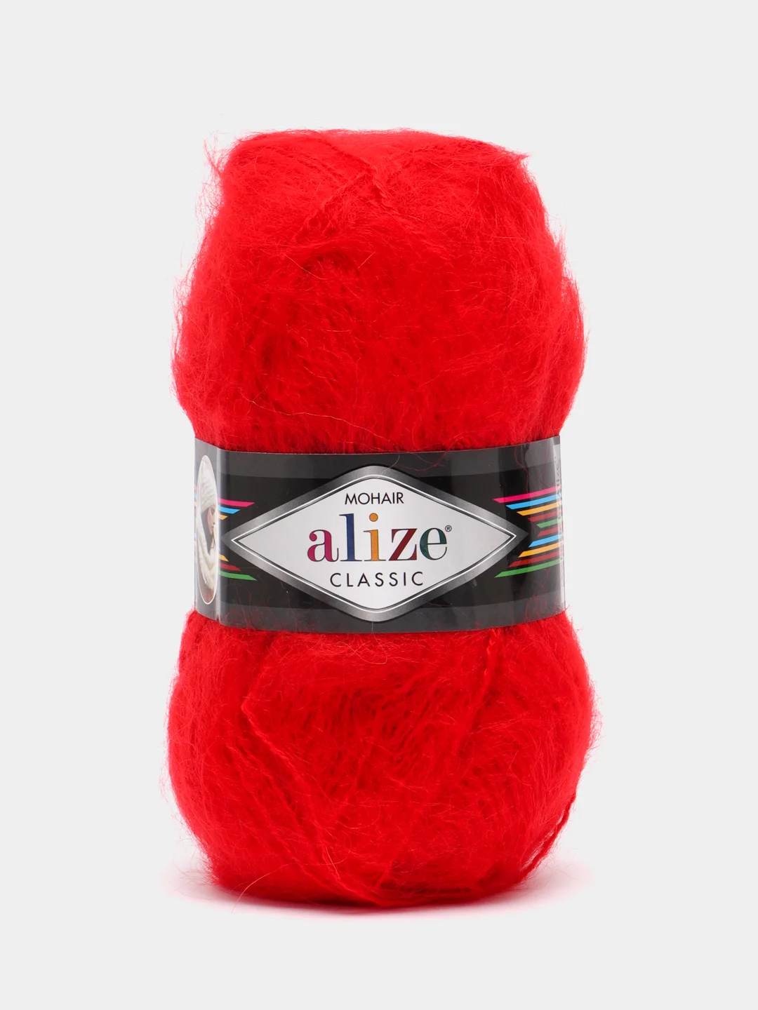 Красный пряжа Alize Mohair Classic new, Ализе Мохер Классик