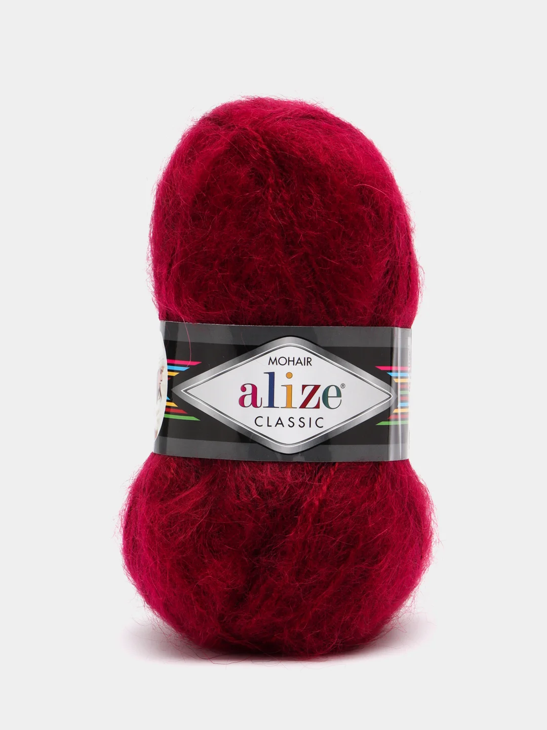 Бордовый пряжа Alize Mohair Classic new, Ализе Мохер Классик