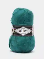 Бирюзовый пряжа Alize Mohair Classic new, Ализе Мохер Классик