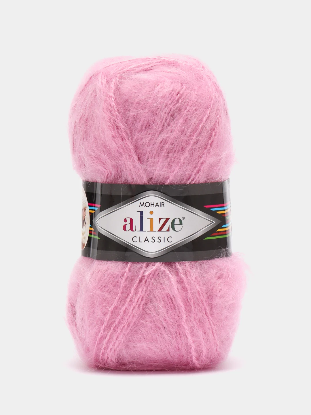 Розовый пряжа Alize Mohair Classic new, Ализе Мохер Классик
