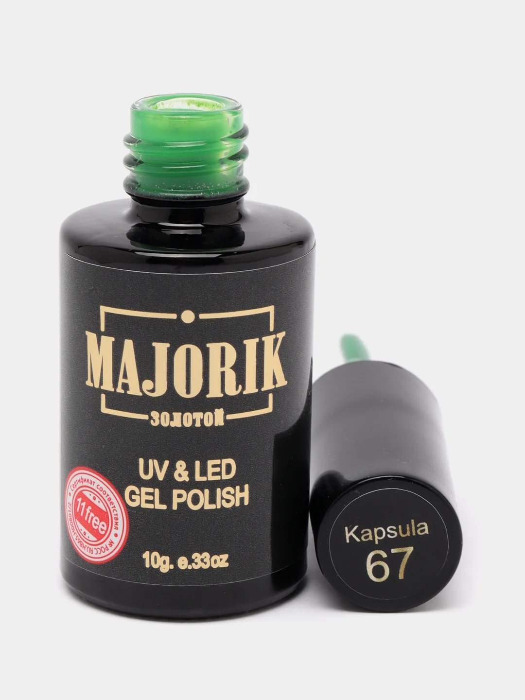 Гель-лак для ногтей Majorik Kapsula, 10 г зеленый хаки голубой бирюзовый лак для маникюра