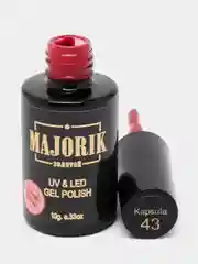Гель лак для ногтей Majorik Kapsula 43-50, 10г красный алый лак для маникюра и педикюра