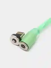 Зеленый usb LED кабель магнитный для телефона