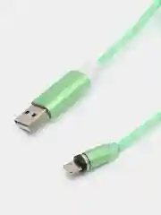 Зеленый usb LED кабель магнитный для телефона