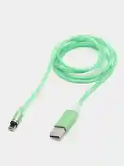 Зеленый usb LED кабель магнитный для телефона