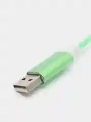 Зеленый usb LED кабель магнитный для телефона