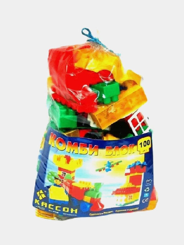 Игрушка-конструктор для детей Kombi Block, 100 деталей, Кассон
