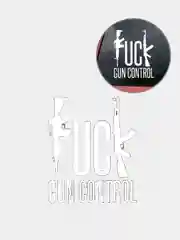 Белый наклейка на авто "Fuck gun control"