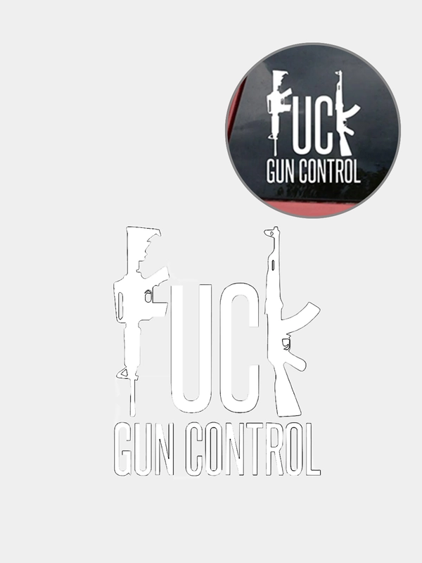 Наклейка на авто "Fuck gun control"