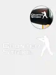 Белый наклейка на авто "Counter Strike"