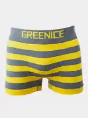 Желтый мужские трусы бесшовные в полоску Greenice