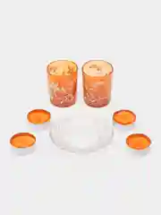 Медный набор свечей с подсвечниками