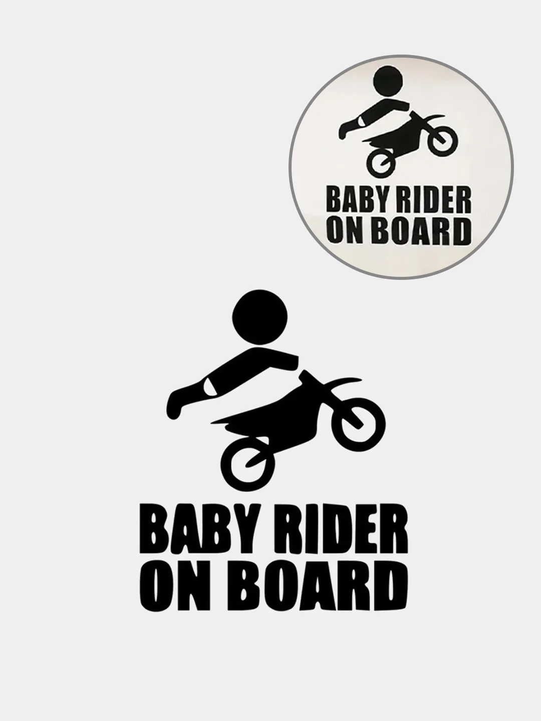 Черный наклейка на авто "Baby rider on board"
