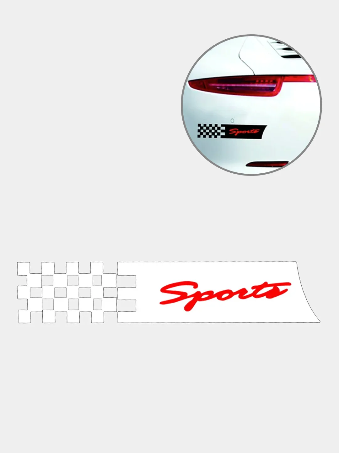 Красный наклейки на авто "Sports"