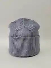Угольный шапка-бини вязаная, с отворотом, женская