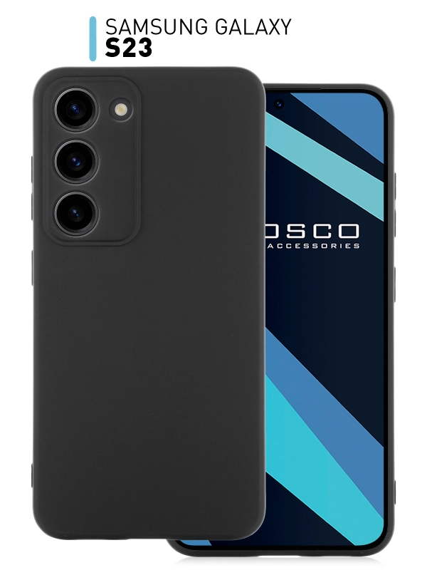 Чехол для Samsung Galaxy S23 силиконовый ROSCO матовый тонкий с бортиком- защитой камер