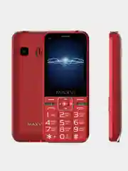 Красный мобильный телефон Maxvi P3, С КАМЕРОЙ, ФУНКЦИЯ POWER BANK, АККУМУЛЯТОР 2700мАч