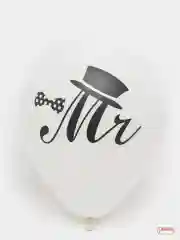 Черный воздушные праздничные шары Just Married Mr. & Mrs